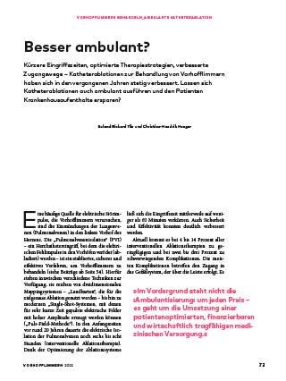 Titelbild des Artikels: Besser ambulant