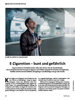 Titelbild des Artikels: E-Zigaretten – bunt und gefährlich