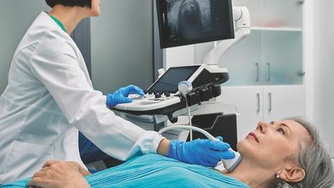 Bild von einer Schilddrüsen-Untersuchung